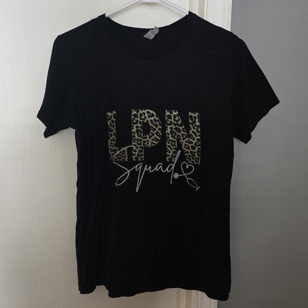 Black Graphic LPN Squad T Shirt